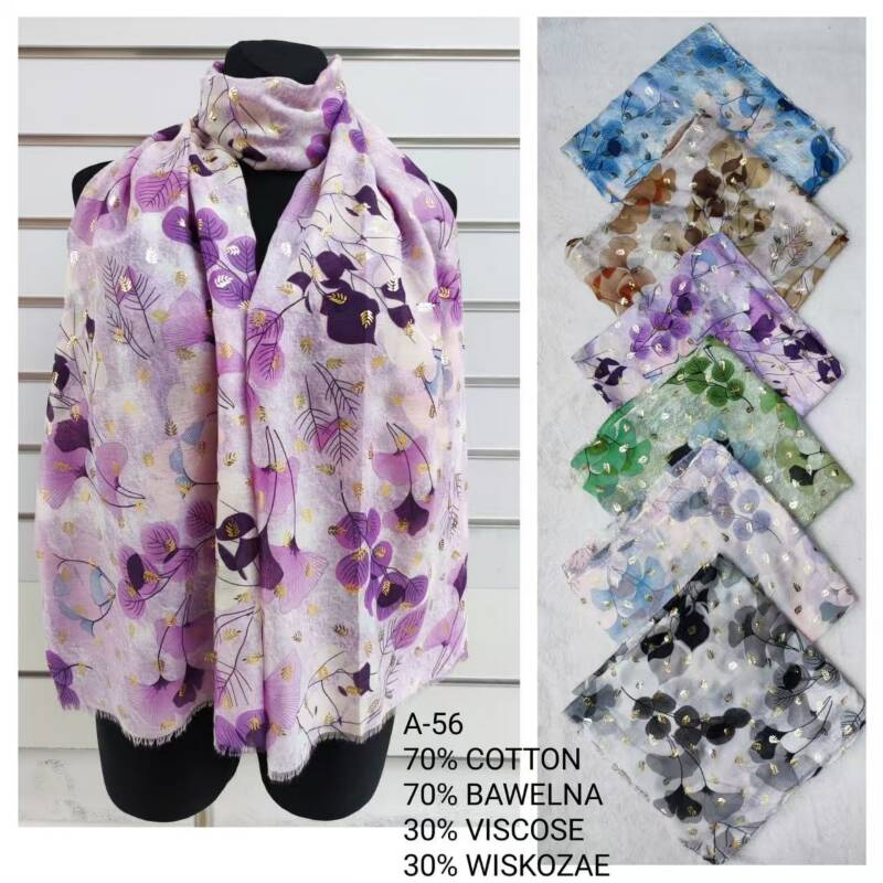 Szaliki damskie Roz Standard, Mix Kolor Paczka 12 szt 1